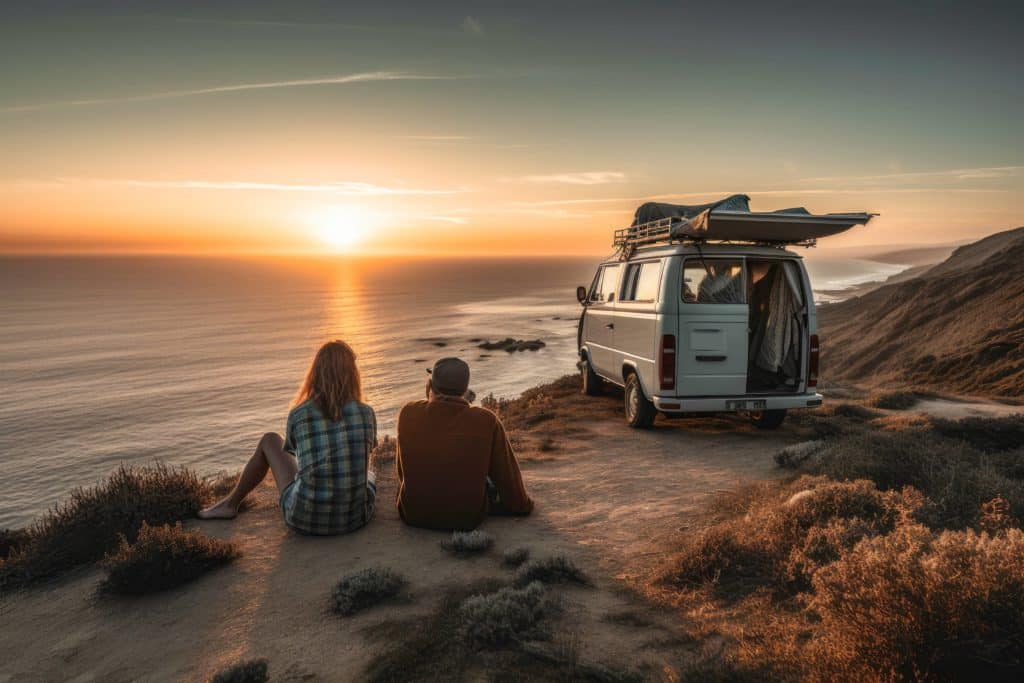 Voyage romantique en Van sur la côte Atlantique.